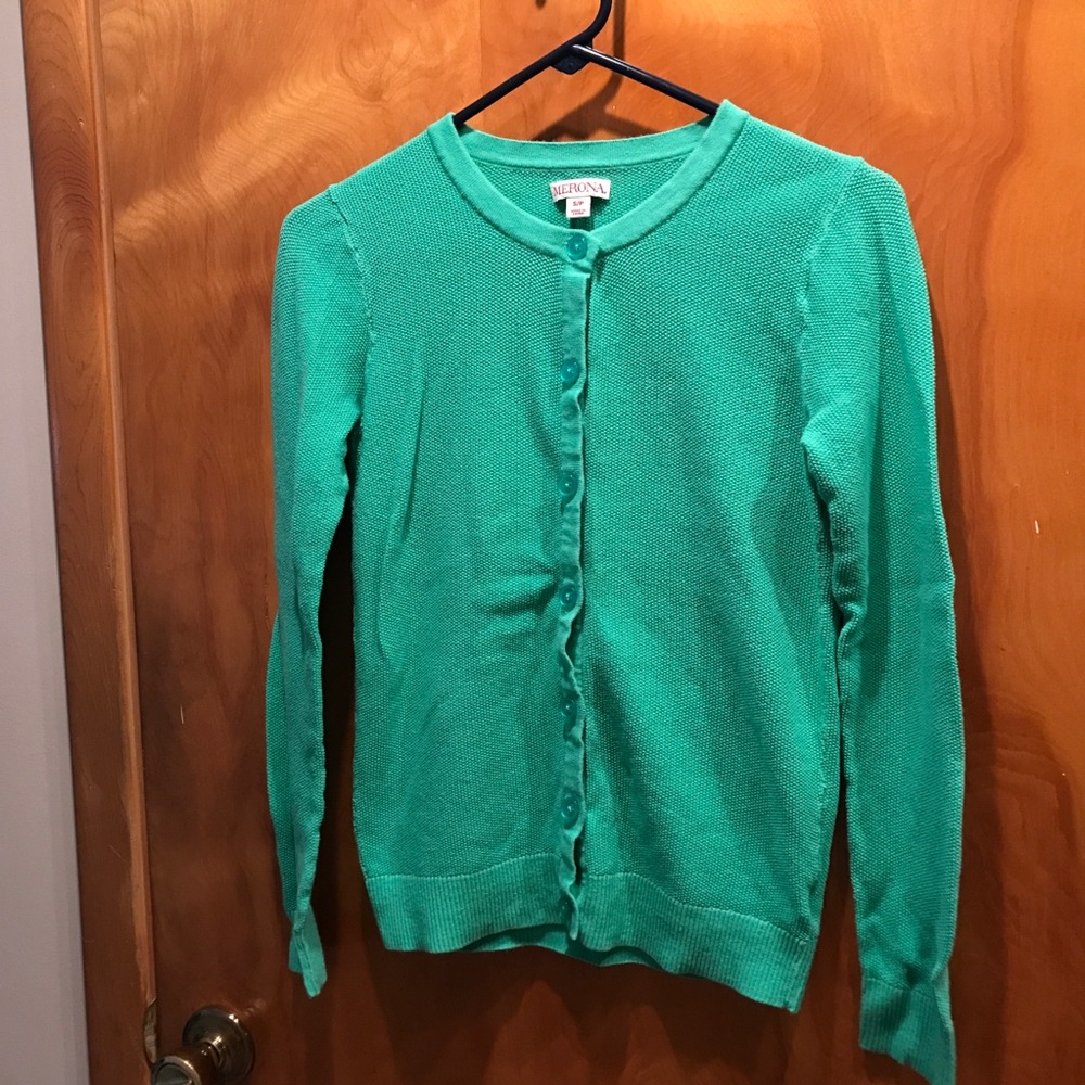 Mint Green Merona Button Down Cardigan